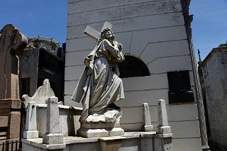 35 Christ Carrying Cross Statue Outside Mausoleum Recoleta Cemetery Buenos Aires.jpg